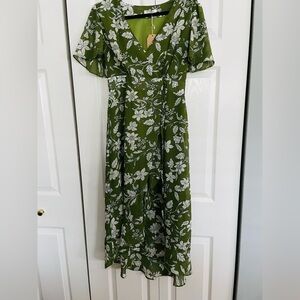 Blu Pepper midi wrap dress